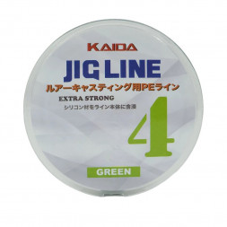 PE41-16 Шнур JIG Line 4x Kaida,  100м, 30 lb, green