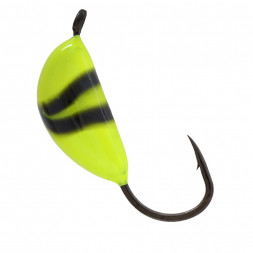 Мормышка вольфрамовая Lumicom Банан с ушком Ф2 обмазка винт YBL, цена за 1 шт.