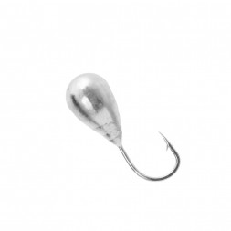 Мормышка вольфрамовая Lumicom Капля с отверстием Ф5 серебро, цена за 1 шт.